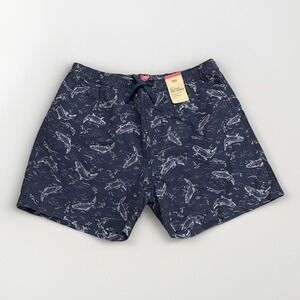 Levi's Shorts Mens XL XX Chino Easy 6" Naval Academy Fishing Print Blue